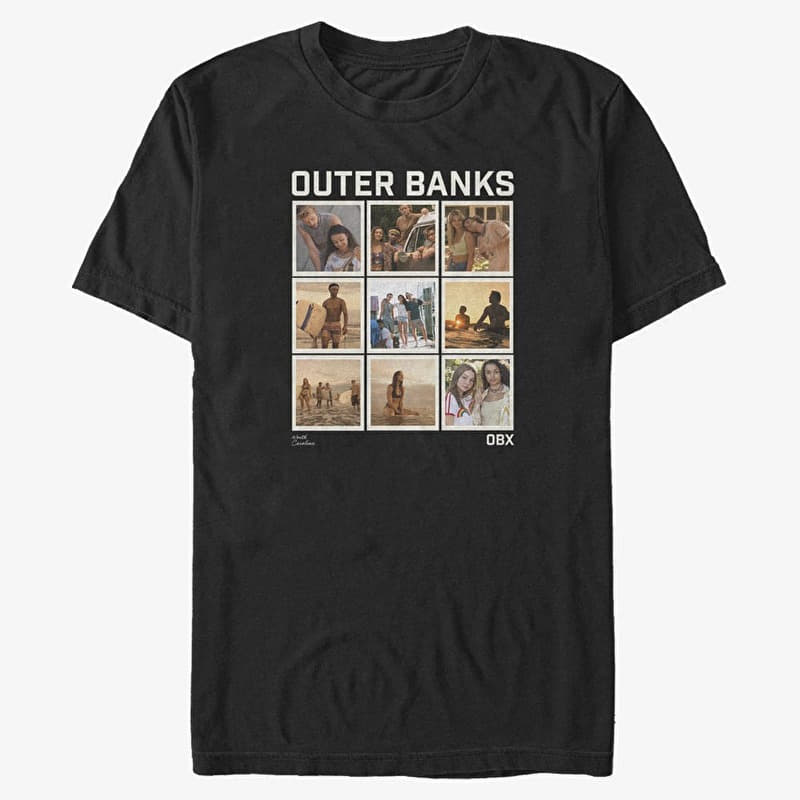 T-Shirt Merch Netflix Outer Banks - Box Up Unisex T-Shirt Black