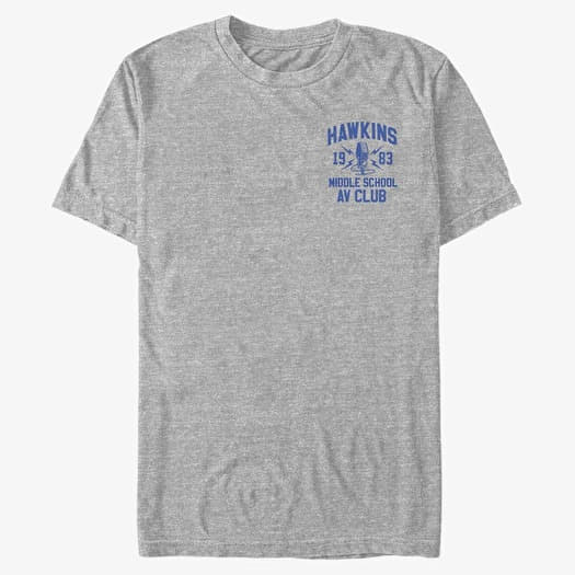 T-shirt Merch Netflix Stranger Things - Hawkins AV Club Unisex T-Shirt Heather Grey