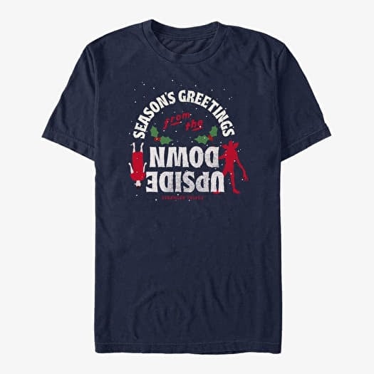 T-shirt Merch Netflix Stranger Things - Season's Greetings Unisex T-Shirt Navy Blue