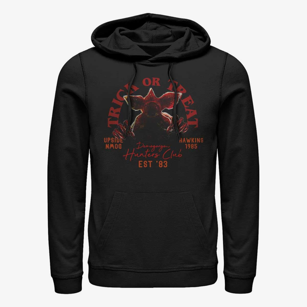Hoodies and sweatshirts  Merch Netflix Stranger Things - Trick Or Treat Hunters Unisex Hoodie Black