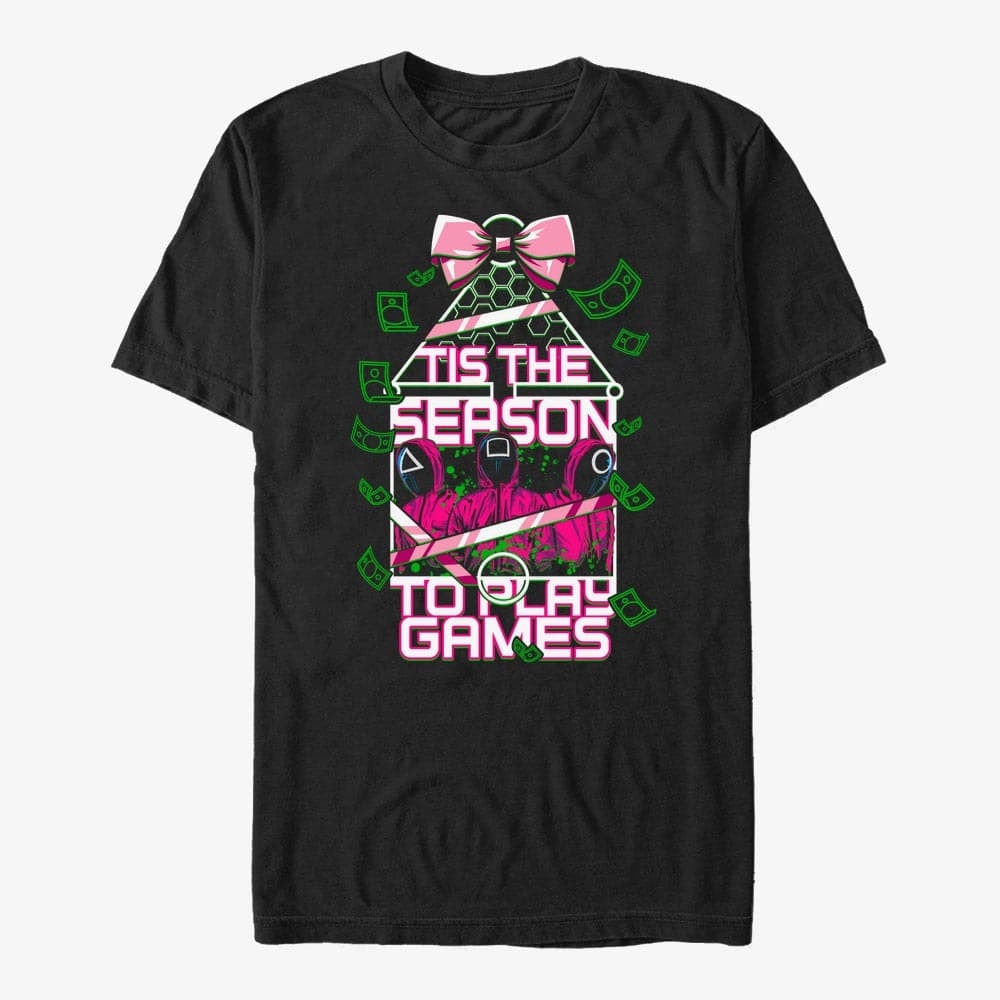 Camisetas Merch Netflix Squid Game - Play Games Unisex T-Shirt Black