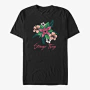 Merch Netflix Stranger Things - Floral Things Unisex T-Shirt Black