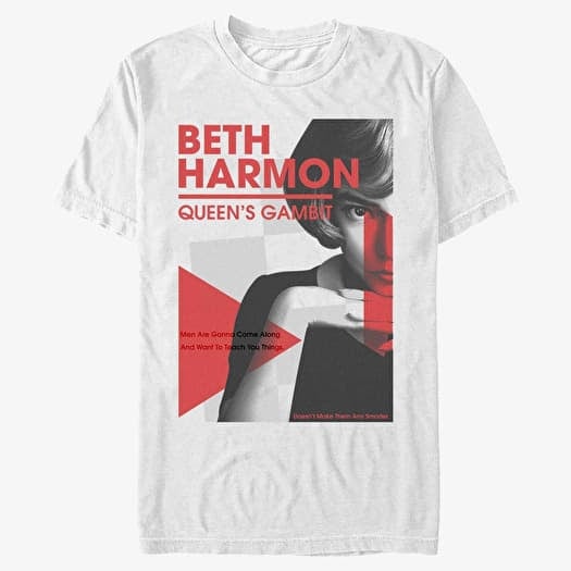 Tricou Merch Netflix The Queen's Gambit - Beth Constructivist Unisex T-Shirt White