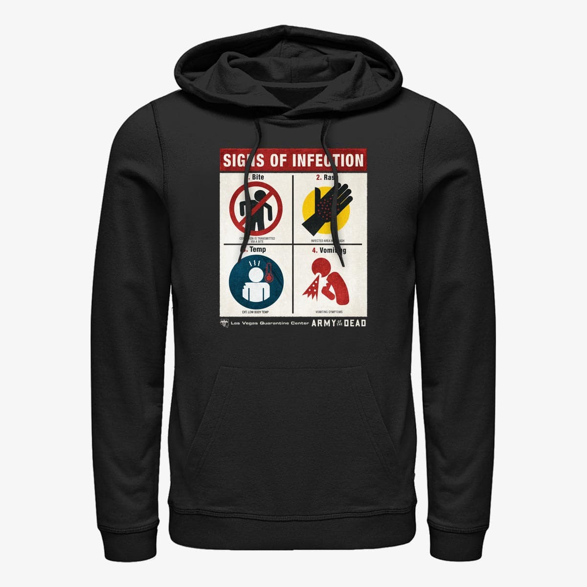 Hoodies and sweatshirts  Merch Netflix Army Of The Dead - Four Rules Unisex Hoodie Black