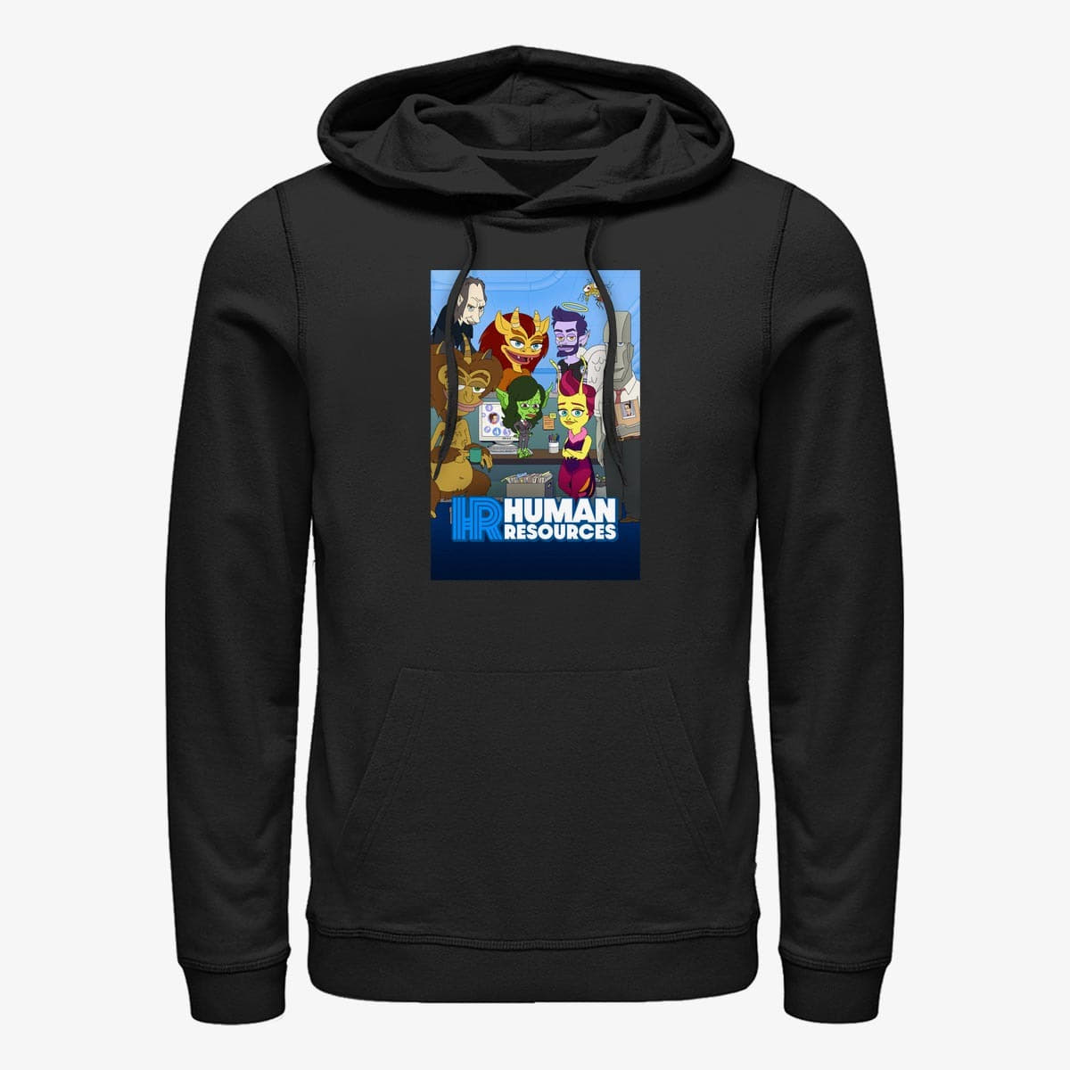 Mikiny Merch Netflix Human Resources - HR Poster Unisex Hoodie Black