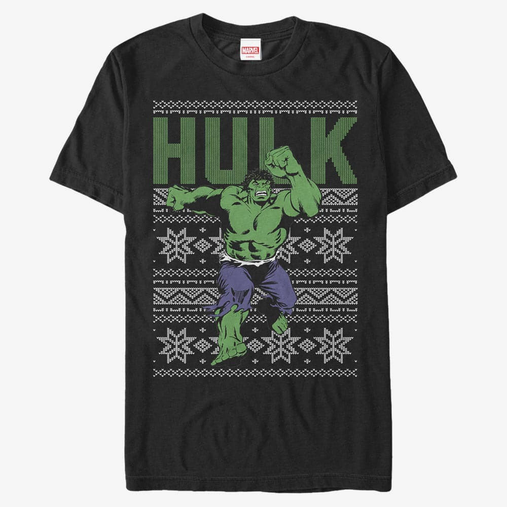 T-shirts Merch Marvel Avengers Classic - Hulk Ugly Top Unisex T-Shirt Black