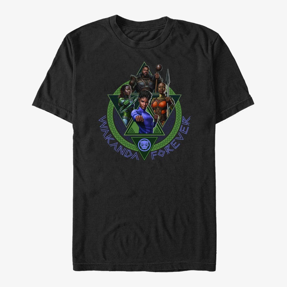 T-shirts Merch Marvel Black Panther: Wakanda Forever - Wakanda Forever Squad Unisex T-Shirt Black