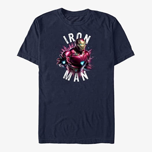 T-shirt Merch Marvel Avengers Endgame - Iron Man Burst Unisex T-Shirt Navy Blue