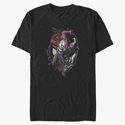 T-shirt Merch Marvel - SPIDERMAN REG W SYMBOL Unisex T-Shirt Black