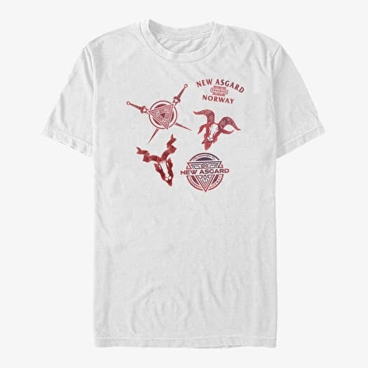 T-skjorte Merch Marvel Thor: Love and Thunder - New Asgard Unisex T-Shirt White