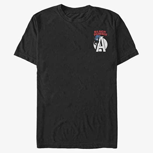 T-shirt Merch Marvel Avengers Classic - Panther Badge Unisex T-Shirt Black