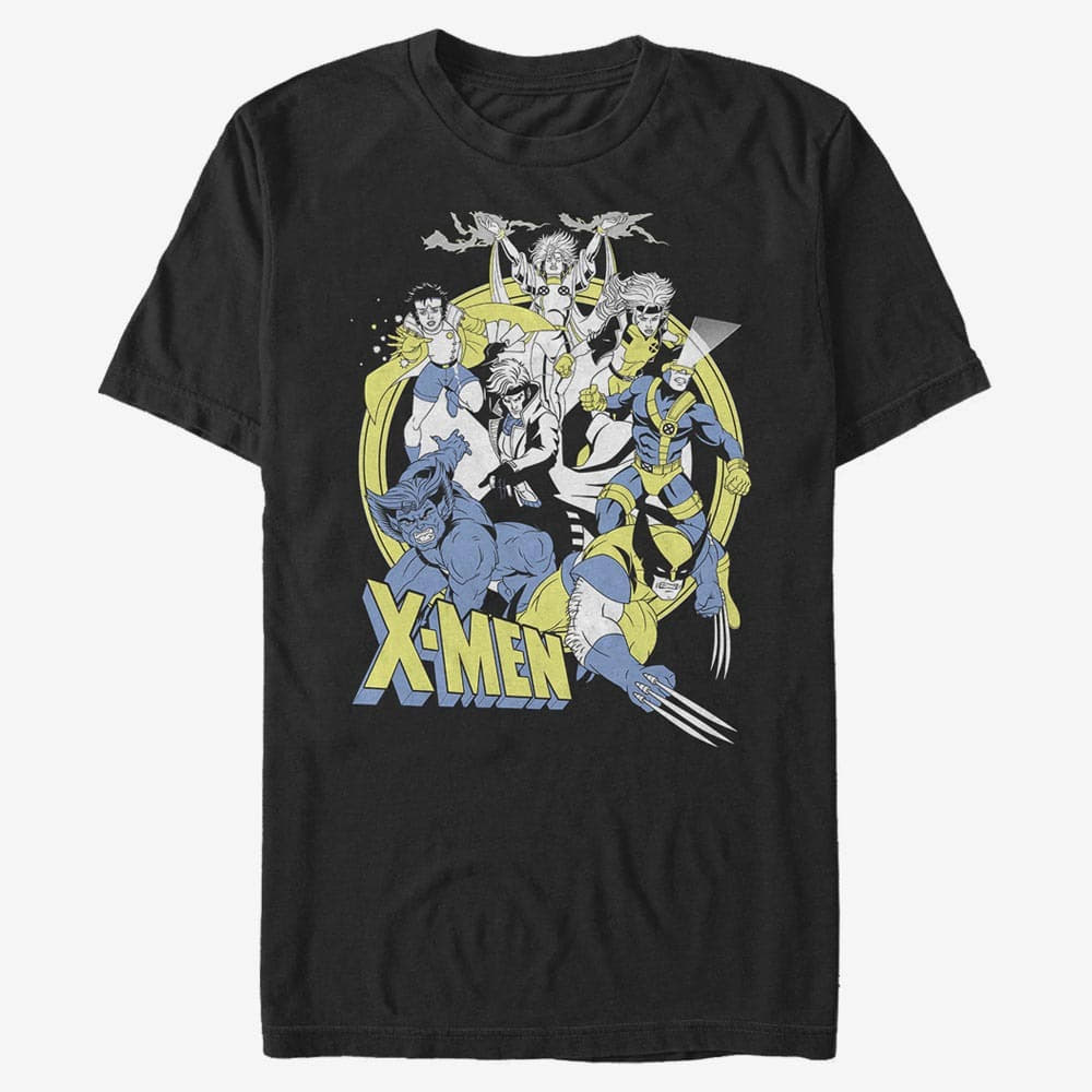 Trička Merch Marvel Classic - Vintage Xmen Unisex T-Shirt Black