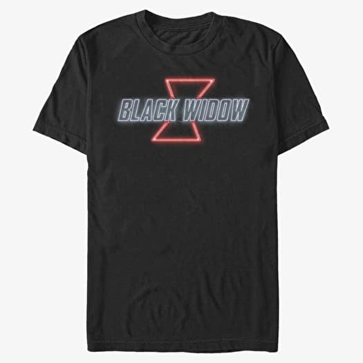 T-shirt Merch Marvel - BLACK WIDOW NEON V2 Unisex T-Shirt Black