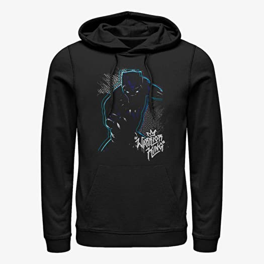 Pulóver Merch Marvel Black Panther - Warrior Prince Unisex Hoodie Black