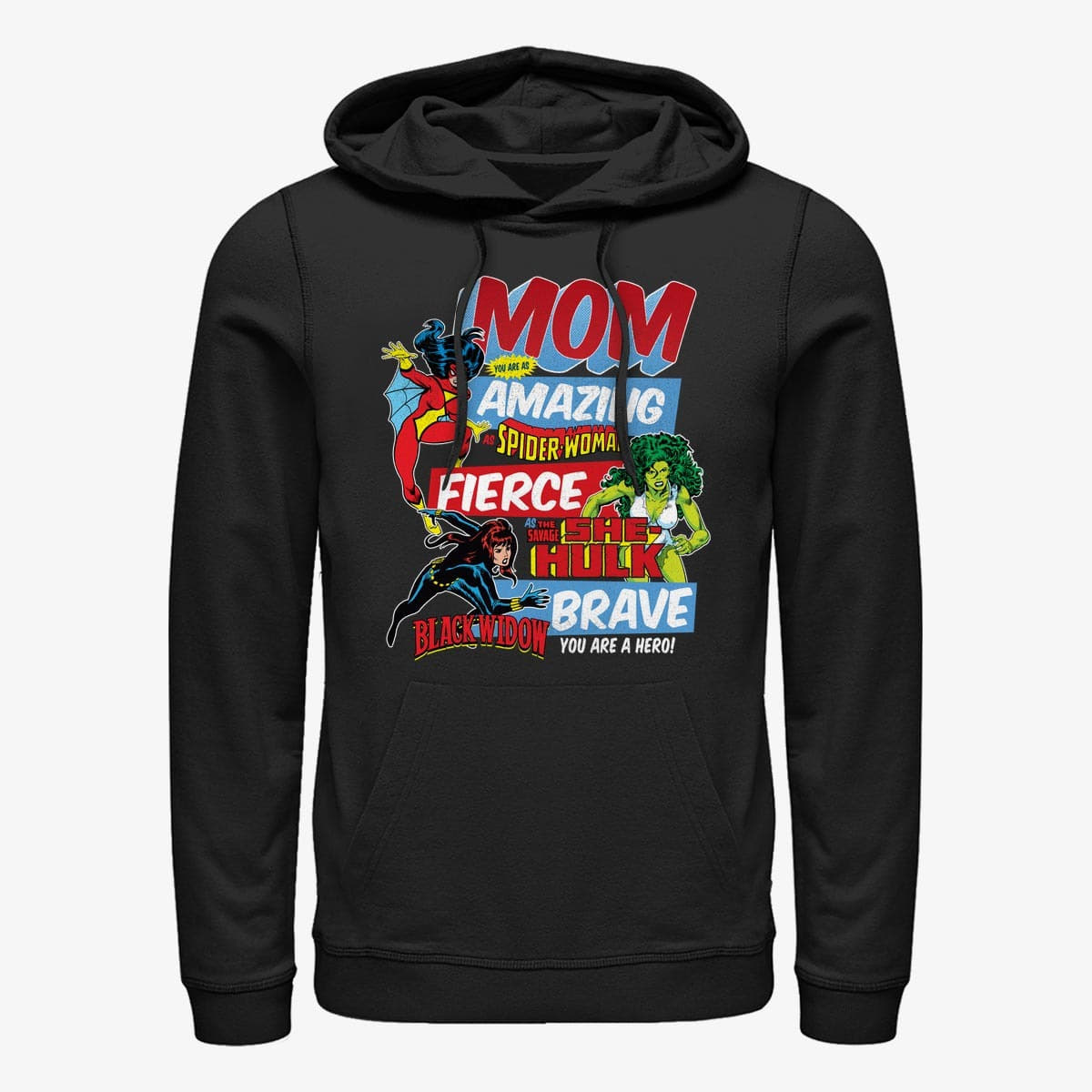 Hoodies and sweatshirts  Merch Marvel Avengers Classic - Retro Mom Unisex Hoodie Black