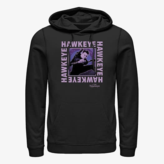 Sweatshirt Merch Marvel Hawkeye - Hawkeye Text Box Unisex Hoodie Black