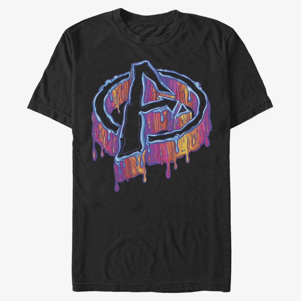 T-shirts Merch Marvel Classic - Melting Avengers Icon Unisex T-Shirt Black