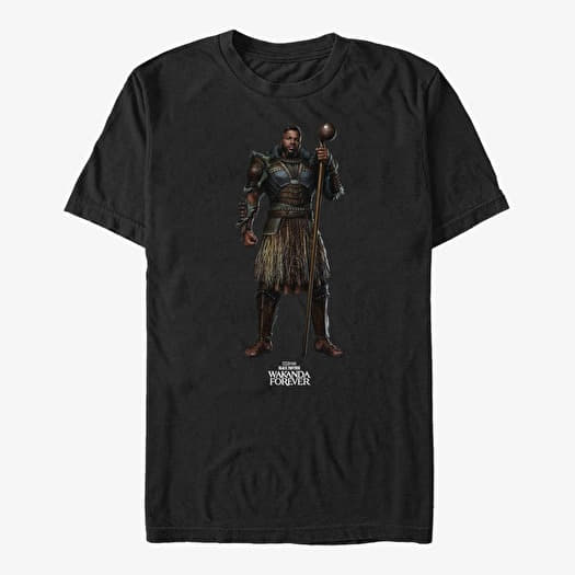 T-paita Merch Marvel Black Panther: Wakanda Forever - Mbaku Blank Unisex T-Shirt Black