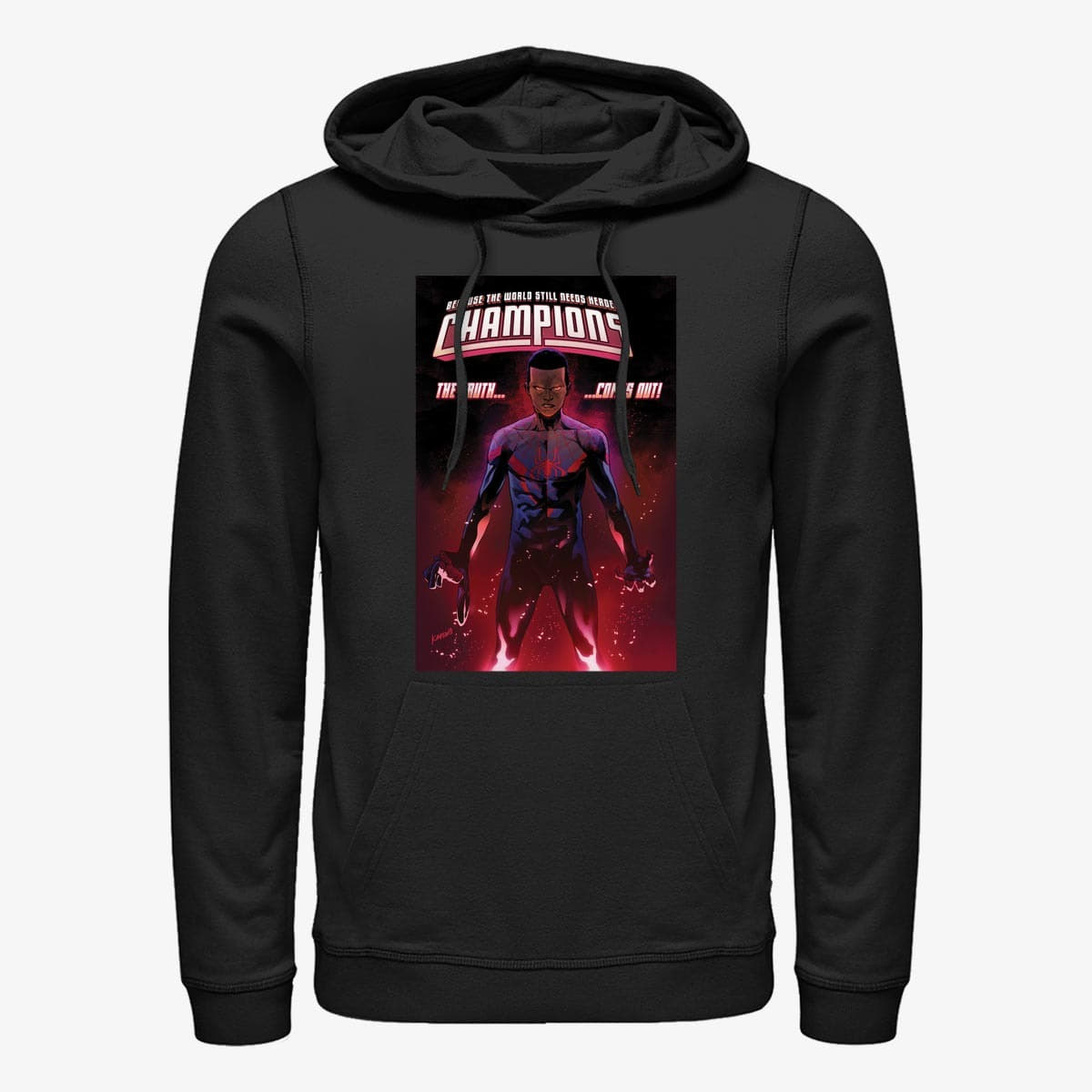 Hoodies and sweatshirts  Merch Marvel Spider-Man Classic - Champions Unisex Hoodie Black