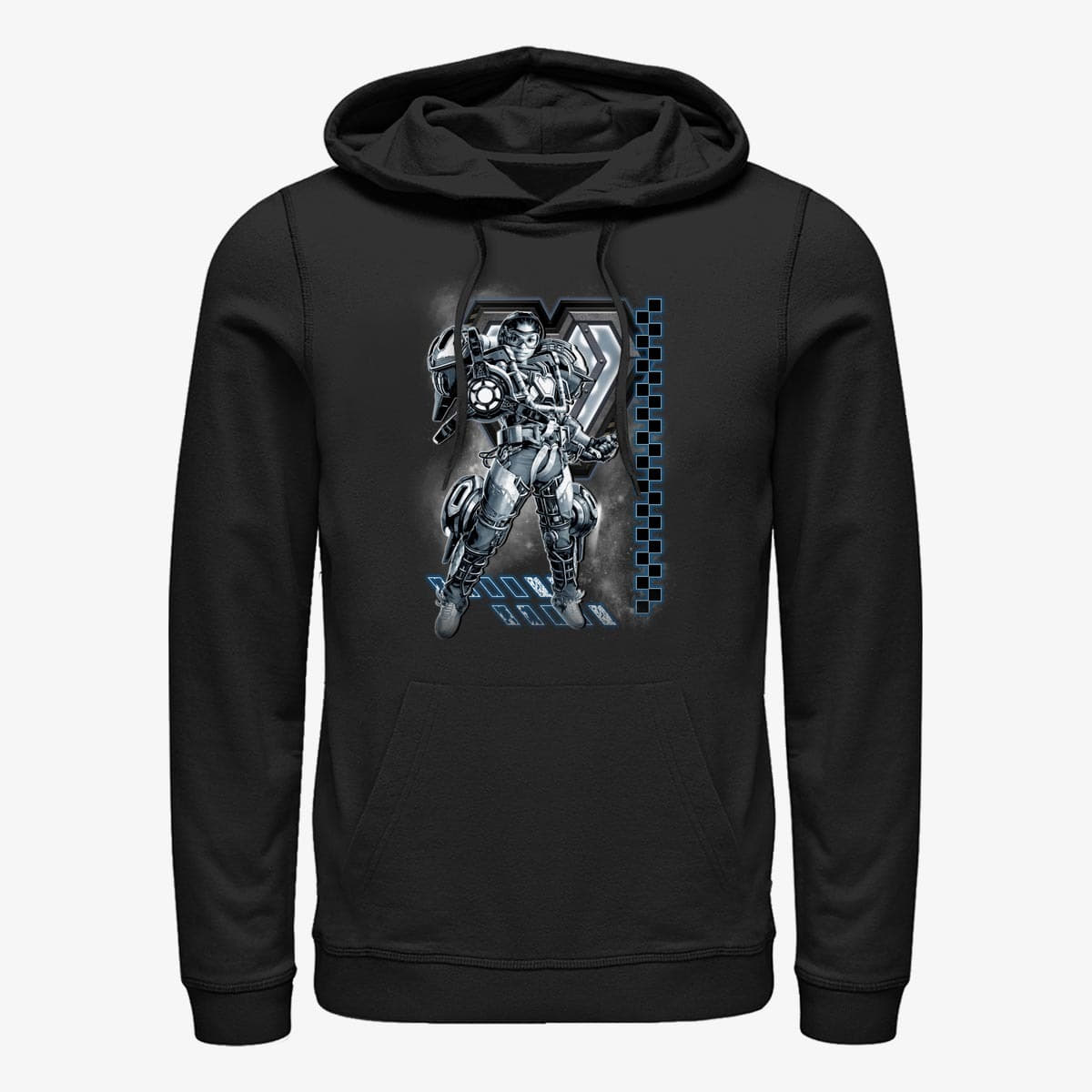 Mikiny Merch Marvel Black Panther: Wakanda Forever - Iron Heart Hero Shot Unisex Hoodie Black