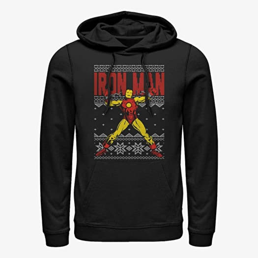 Pulóver Merch Marvel Avengers Classic - IronMan Ugly Unisex Hoodie Black