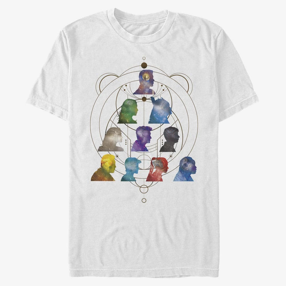 T-shirts Merch Marvel The Eternals - SILHOUETTE HEADS Unisex T-Shirt White