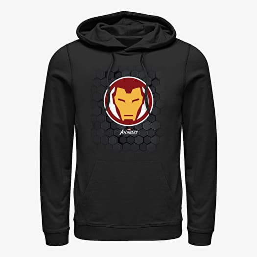 Mikina Merch Marvel - Ironman Hex Unisex Hoodie Black