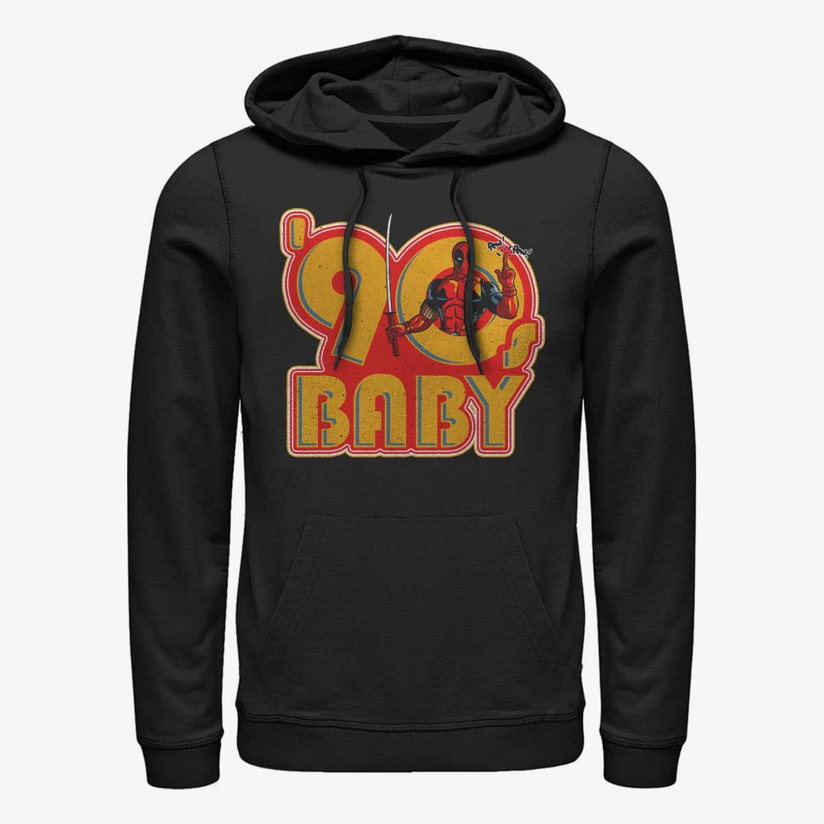 Hupparit ja collegepaidat Merch Marvel Deadpool - 90's Baby Unisex Hoodie Black