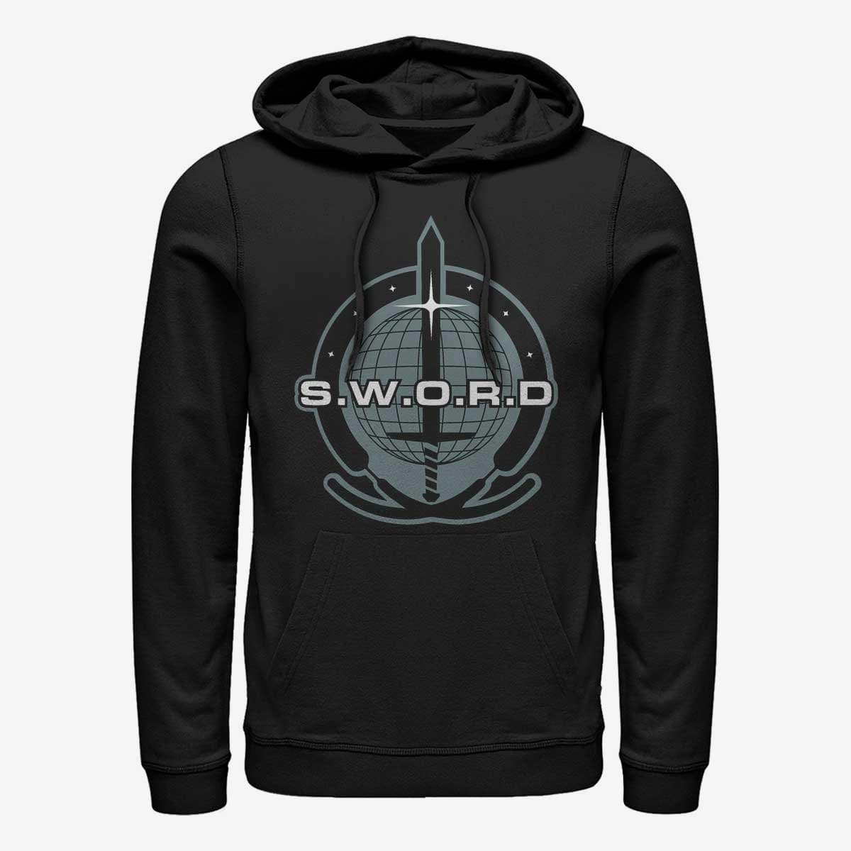 Mikiny Merch Marvel WandaVision - Simple Logo Unisex Hoodie Black
