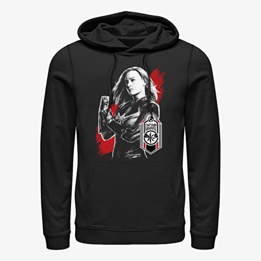 Mikina Merch Marvel Avengers: Endgame - Cap Marvel Tag Unisex Hoodie Black