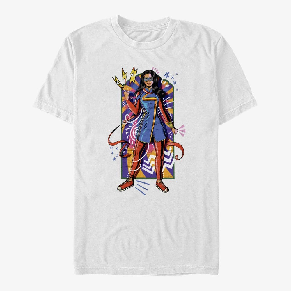 Magliette Merch Ms. Marvel - Sketchy Kamala Unisex T-Shirt White