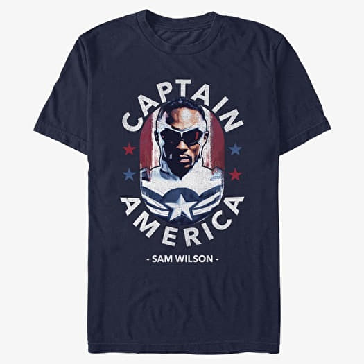 T-shirt Merch Marvel The Falcon and the Winter Soldier - Caps Inspiration Unisex T-Shirt Navy Blue