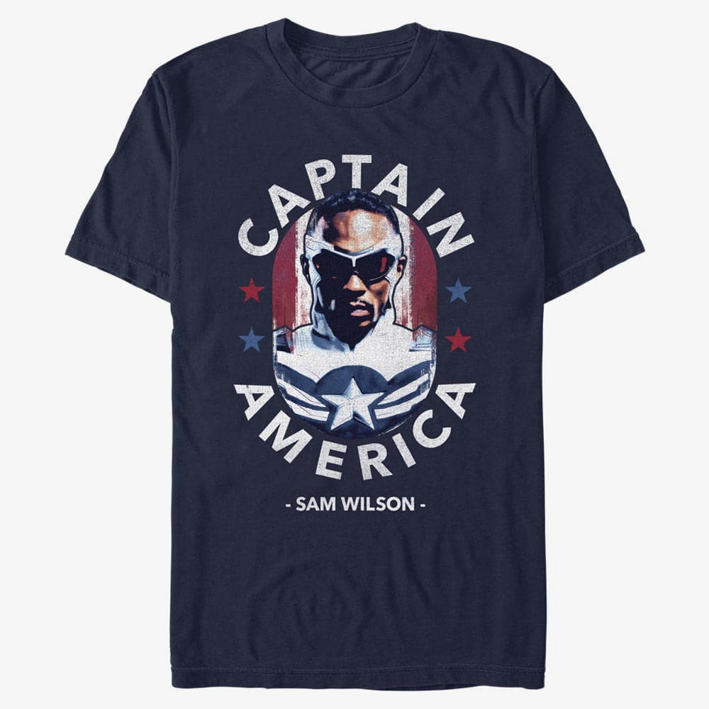 T-shirts Merch Marvel The Falcon and the Winter Soldier - Caps Inspiration Unisex T-Shirt Navy Blue