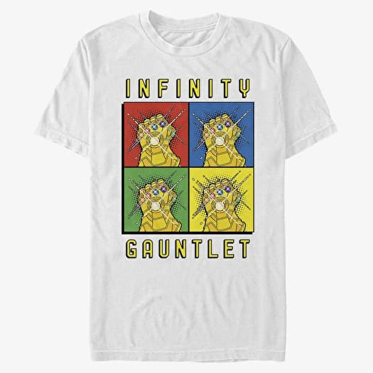 T-shirt Merch Marvel Avengers Classic - Warhol Gauntlet Unisex T-Shirt White