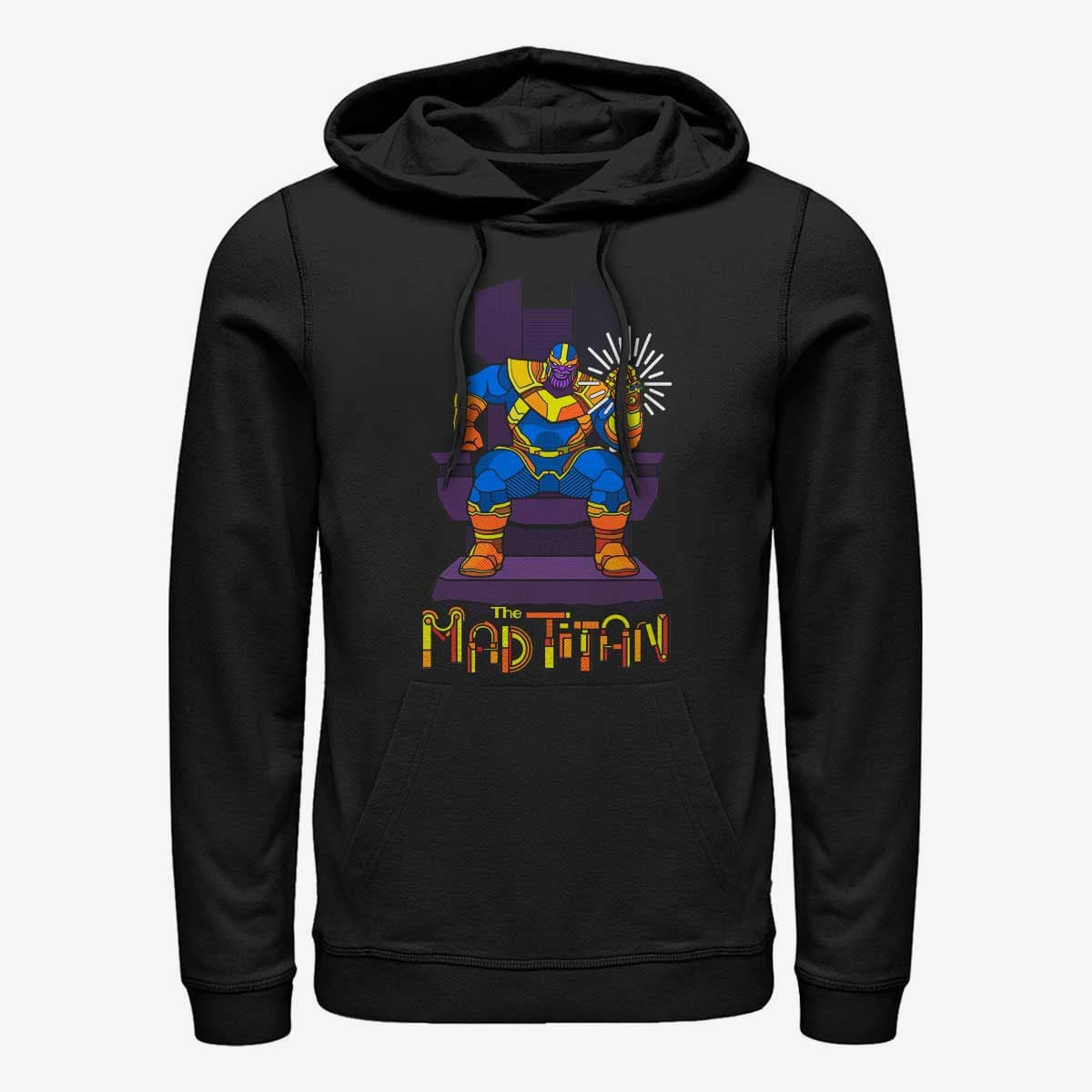 Dukserice Merch Marvel Avengers Classic - Titan Throne Unisex Hoodie Black