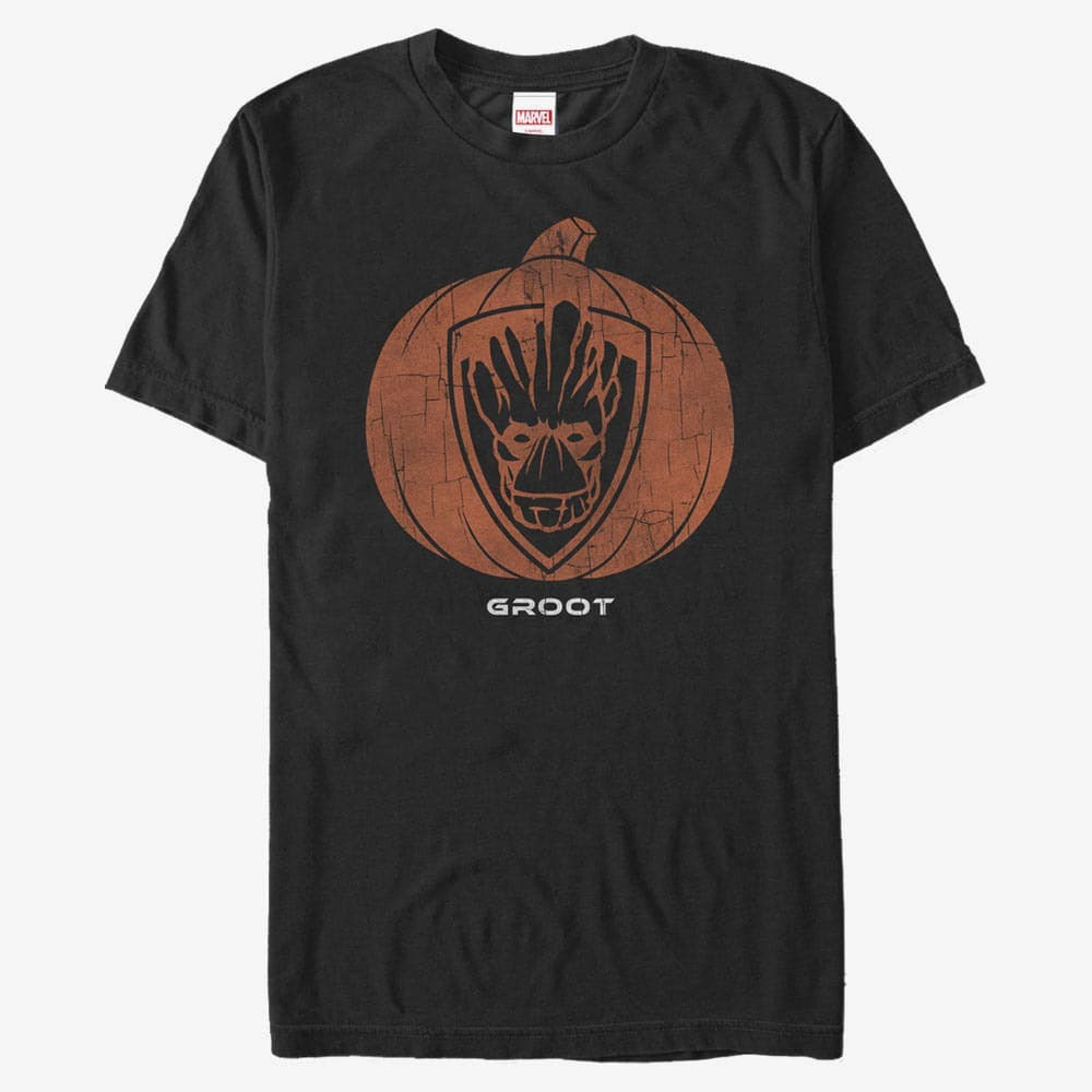 T-shirts Merch Marvel Guardians Of The Galaxy - Groot Pumpkin Unisex T-Shirt Black