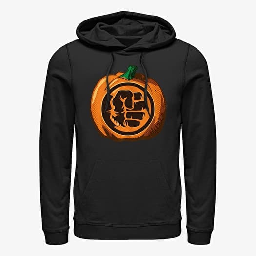 Sweatshirt Merch Marvel Avengers Classic - Hulk Pumpkin Unisex Hoodie Black