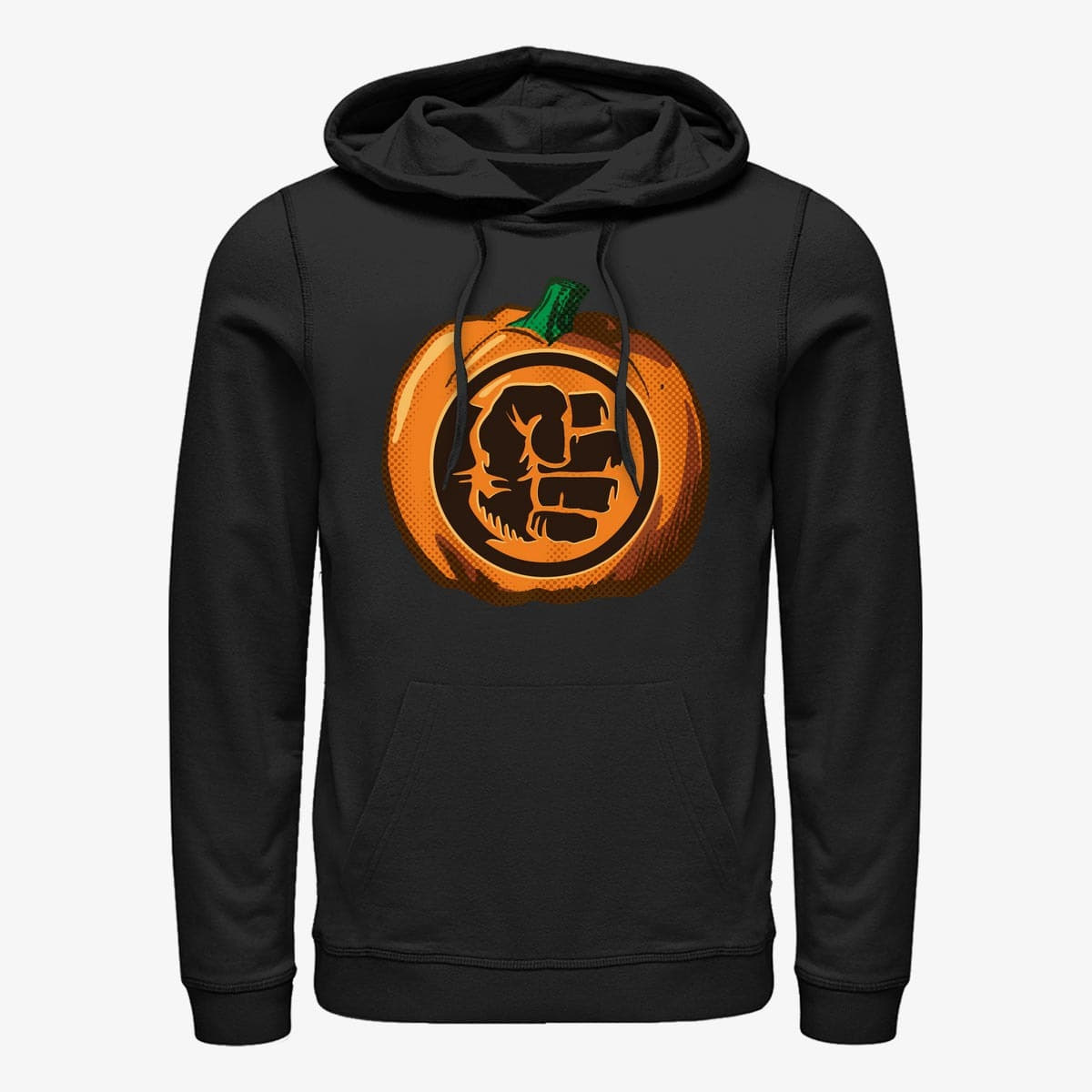 Dukserice Merch Marvel Avengers Classic - Hulk Pumpkin Unisex Hoodie Black