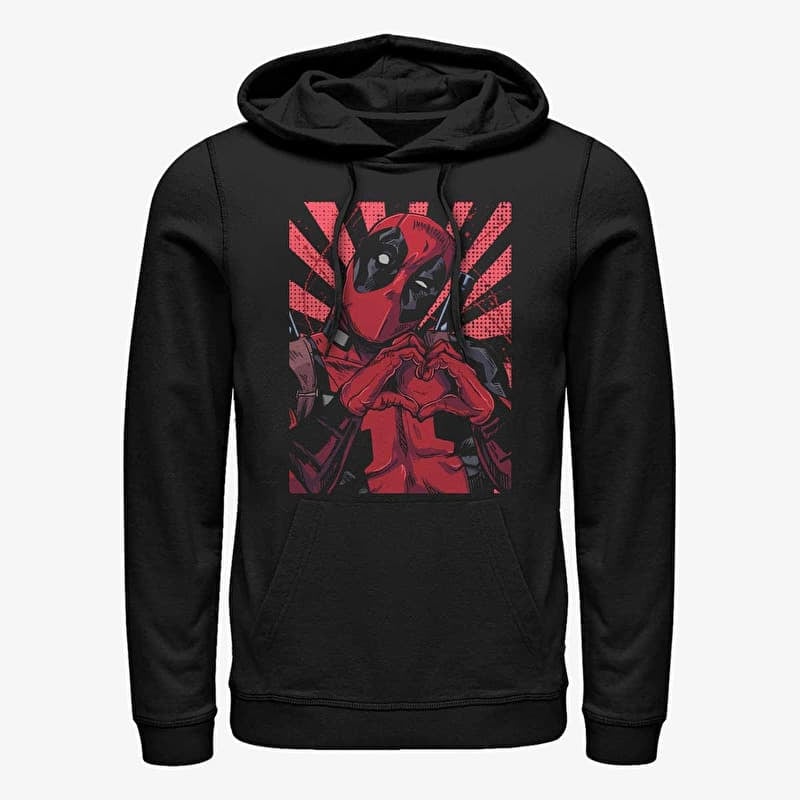 Merch Marvel Deadpool - Close Heart Pool Unisex Hoodie Black