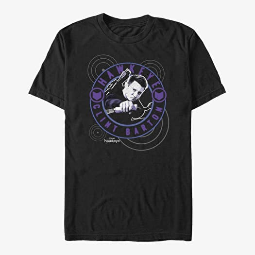 T-särk Merch Marvel Hawkeye - Hawkeye Stamp Unisex T-Shirt Black