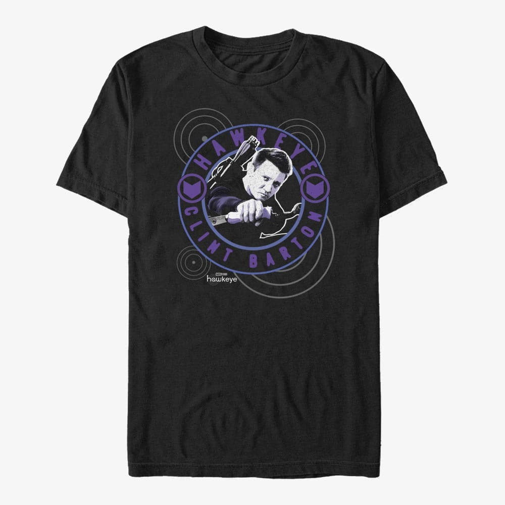 T-Shirts Merch Marvel Hawkeye - Hawkeye Stamp Unisex T-Shirt Black