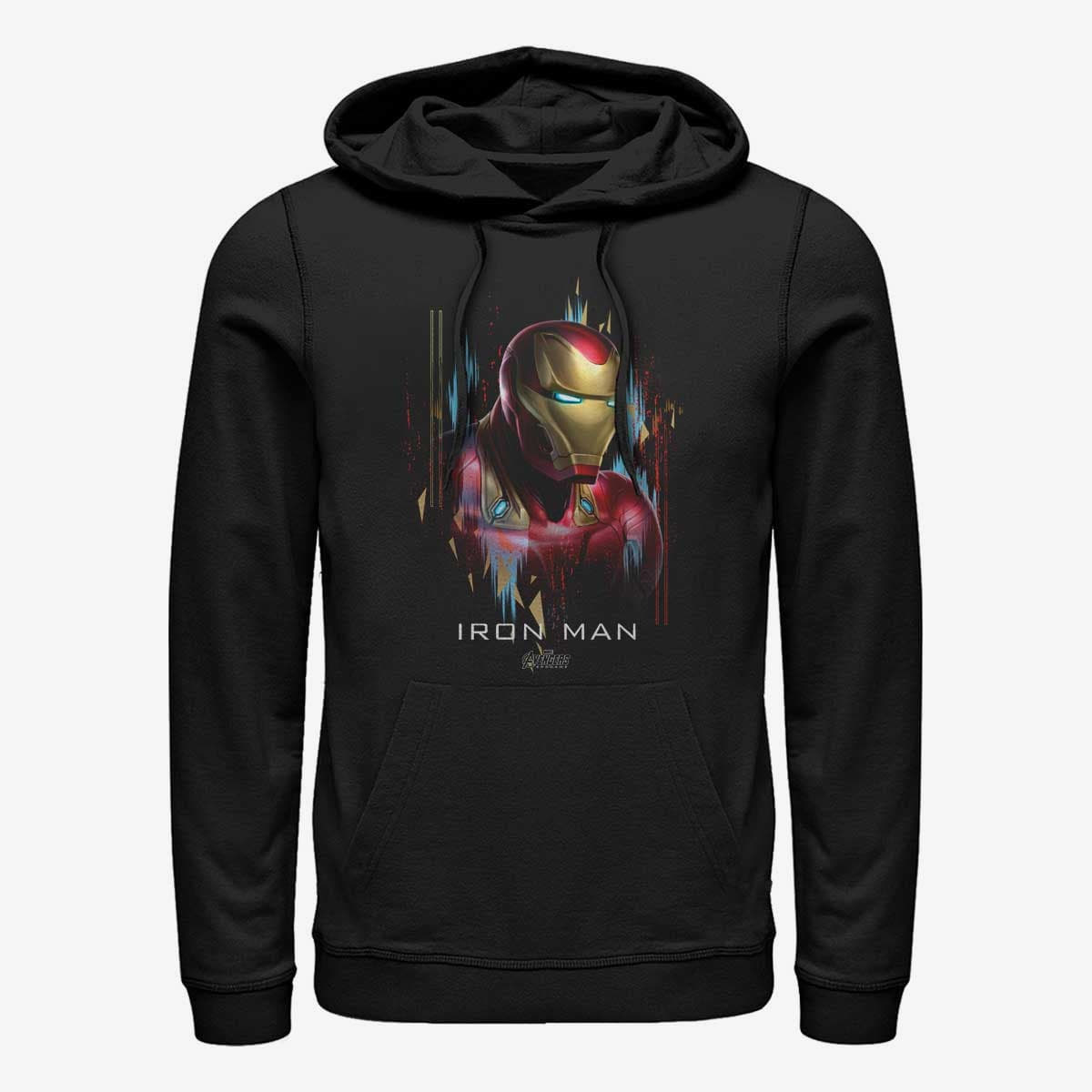 Mikine Merch Marvel Avengers: Endgame - Ironman Portrait Unisex Hoodie Black