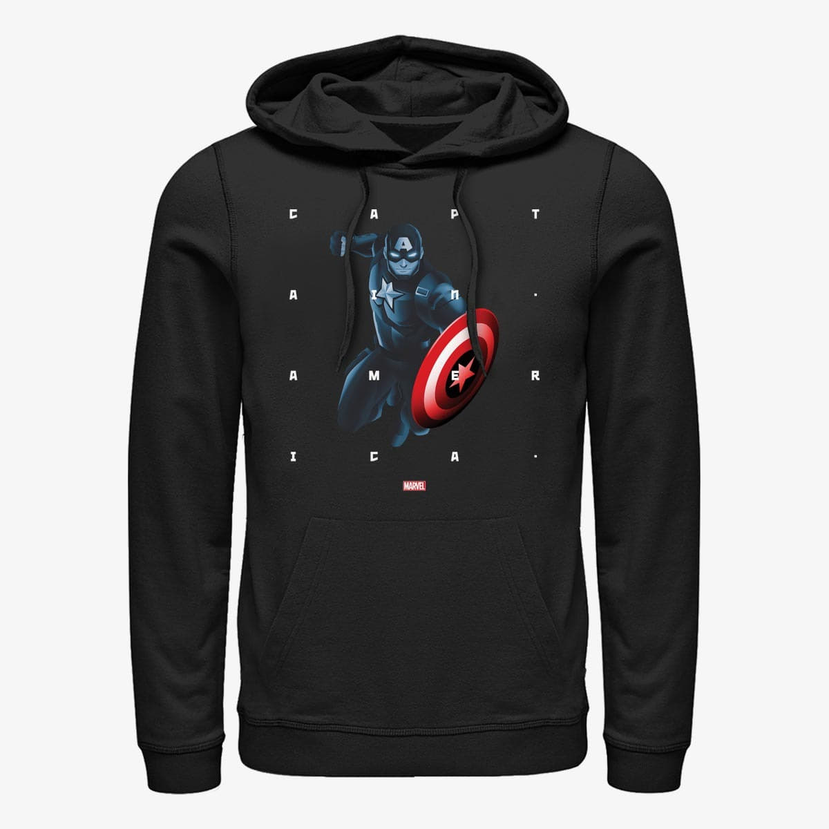Hoodies and sweatshirts  Merch Marvel Avengers Classic - Captain America Shapes Unisex Hoodie Black
