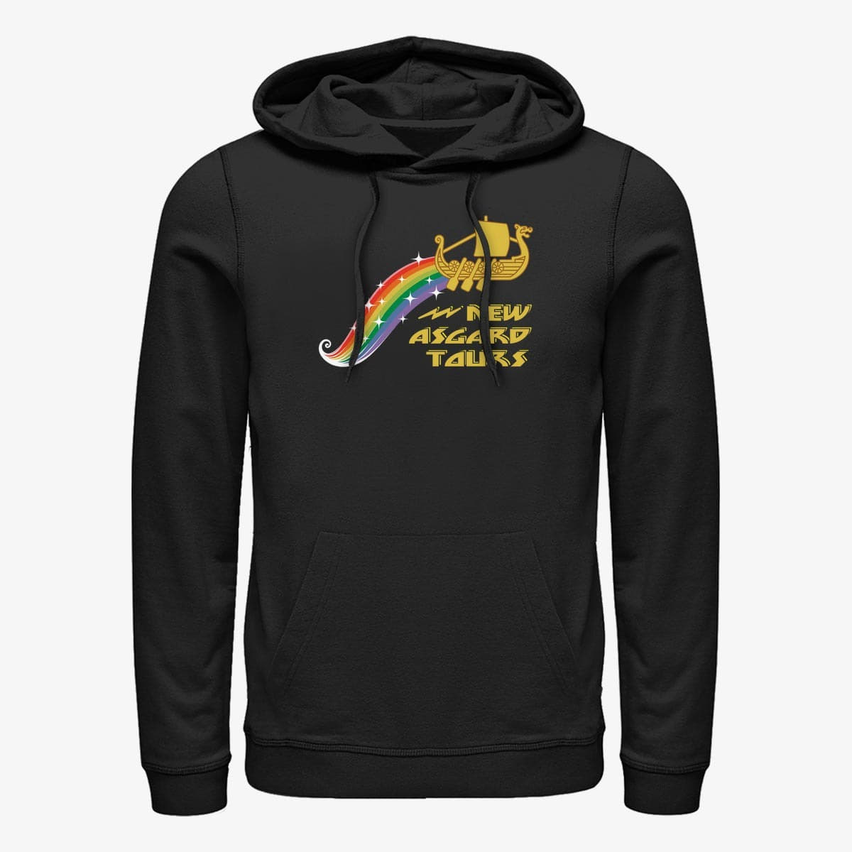 Felpe Merch Marvel Thor: Love and Thunder - Rainbow Tours Unisex Hoodie Black