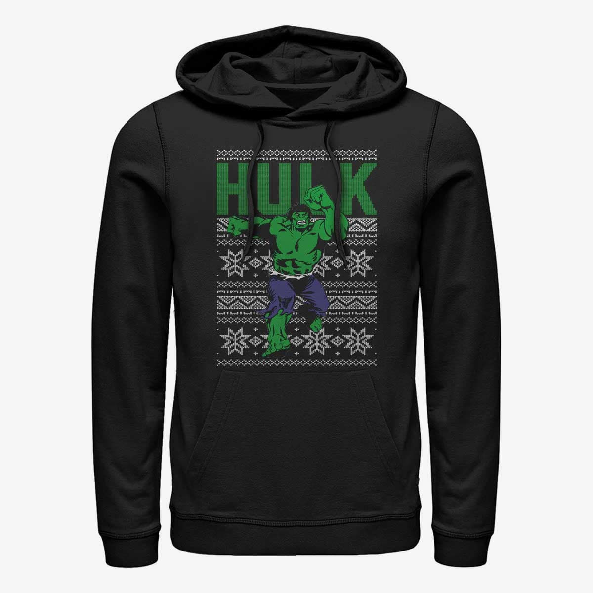 Sweatshirts Merch Marvel Avengers Classic Hulk Ugly Top Unisex Hoodie Black Queens