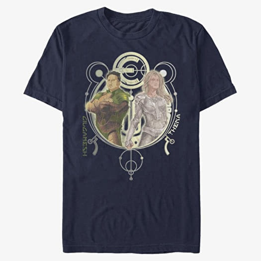 T-shirt Merch Marvel: Eternals - GILGAMESH THENA DUO Unisex T-Shirt Navy Blue