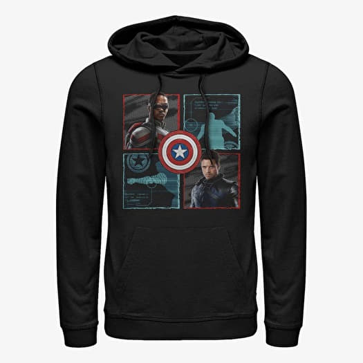 Mikina Merch Marvel The Falcon and the Winter Soldier - Hero Box Up Unisex Hoodie Black