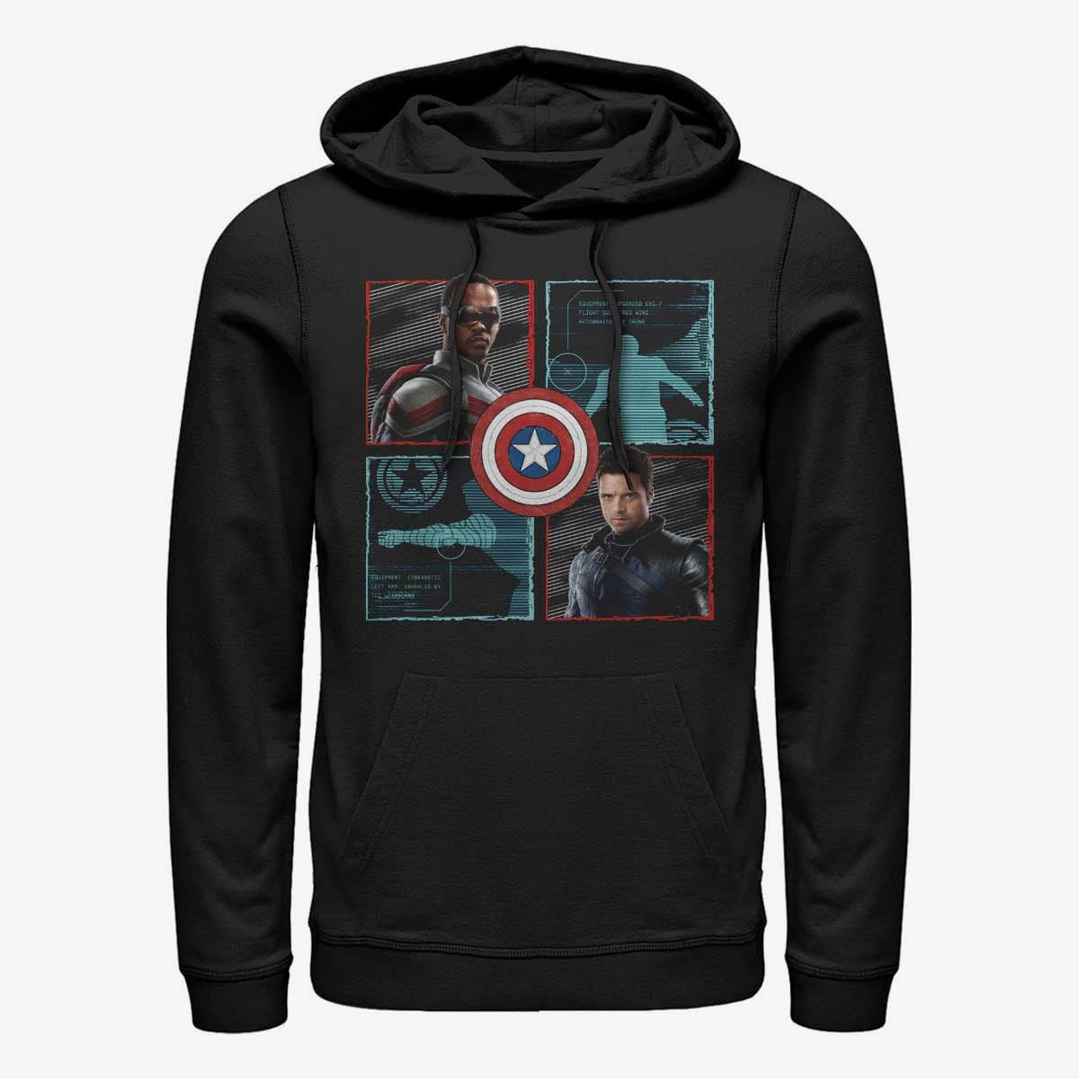Hoodies and sweatshirts  Merch Marvel The Falcon and the Winter Soldier - Hero Box Up Unisex Hoodie Black