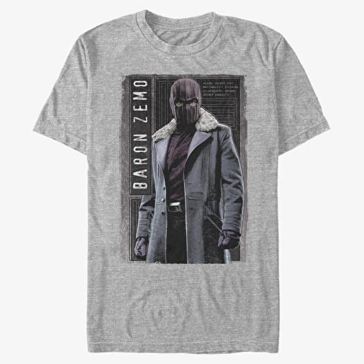 T-shirt Merch Marvel The Falcon and the Winter Soldier - Baron Panel Unisex T-Shirt Heather Grey