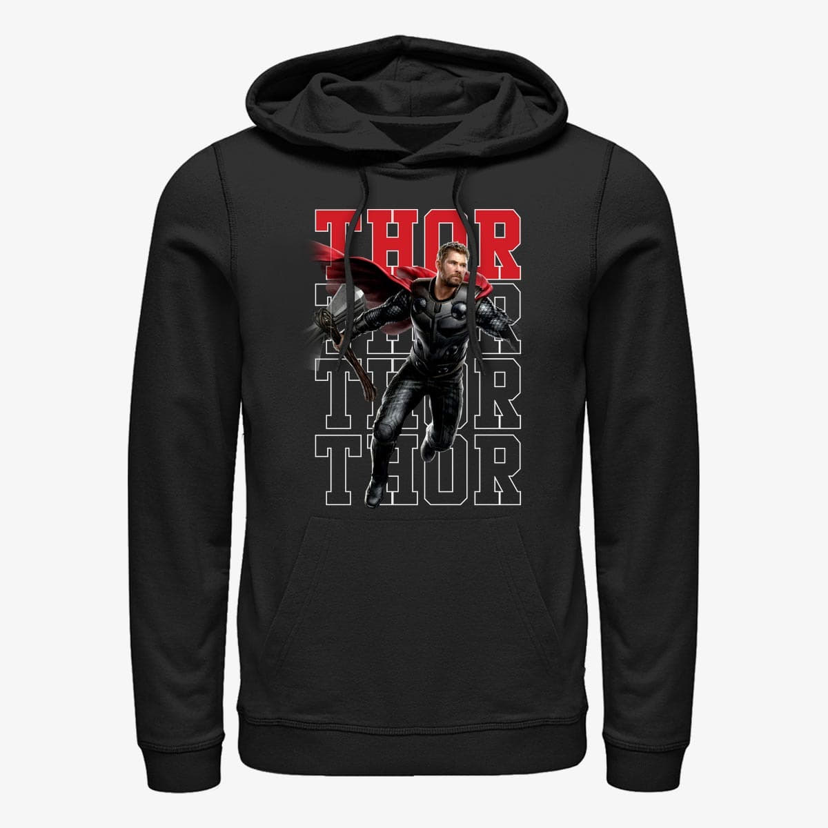 Kapuutsikud ja kampsunid Merch Marvel Avengers: Endgame - Heroic Shot Thor Unisex Hoodie Black